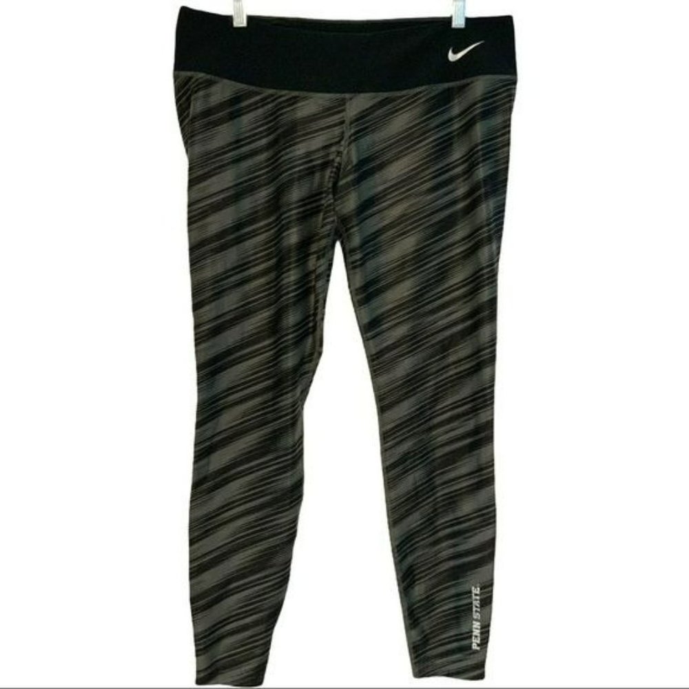 Nike Penn State Leggings Training Tights In Black Size XL Dri Fit Collegiate